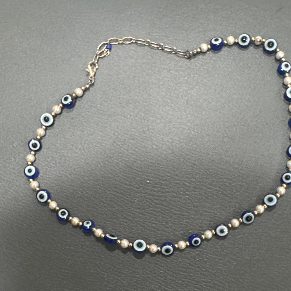 Blue Evil Eye Necklace choker Trendy
